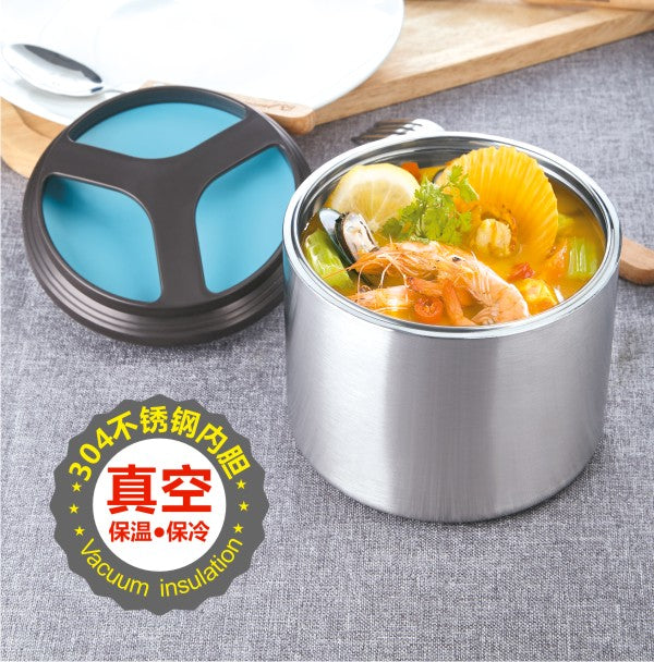 Korean style 1L Vacuum Lunch box in 304 Stainless Steel.